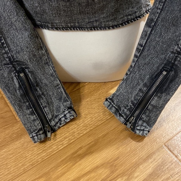 Vintage Ardene Black Jean Jacket Stud Embellished Full Zip (Size Medium) Women’s - Picture 6 of 14